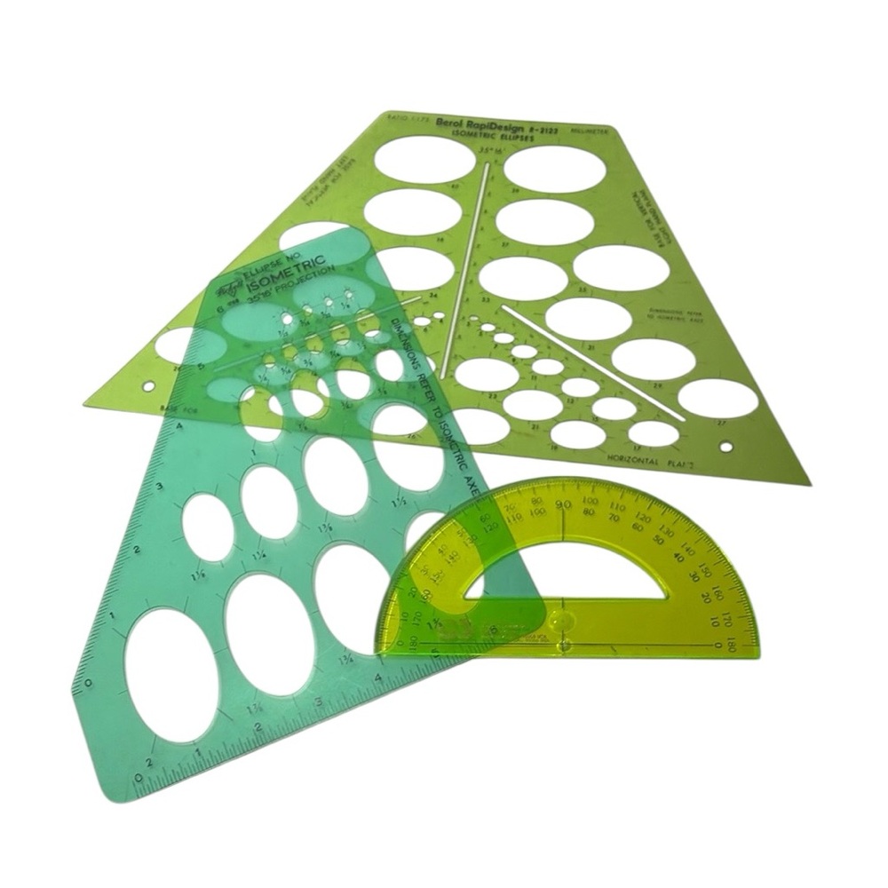 Isometric Ellipses Template Set